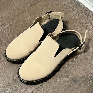 Dr Martens Carlson Suede Mules Warm Sand Size 7